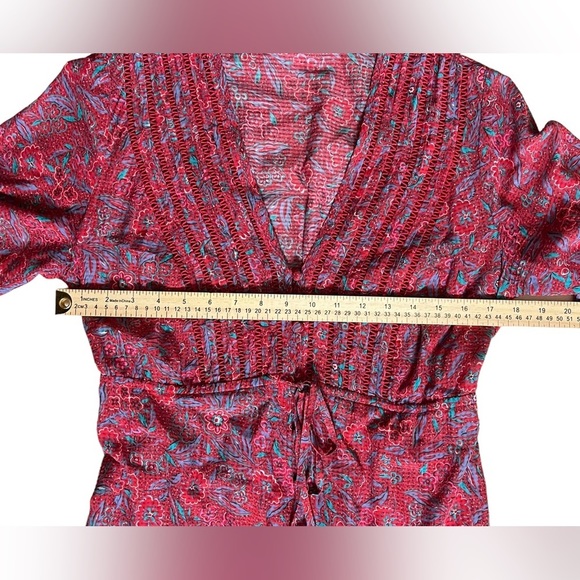 VERONICA BEARD Vani long sleeves floral print dress size M summer dress … - Picture 10 of 11